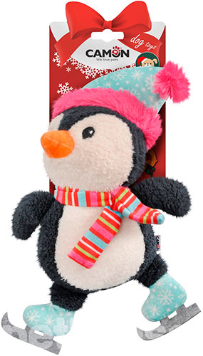 Camon Christmas Игрушка "Пингвин на коньках" для собак