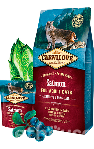 Carnilove Cat Salmon Sensitive & Long-Hair, фото 3