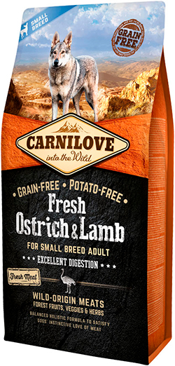 Carnilove Dog Fresh Adult Small Breed Ostrich & Lamb