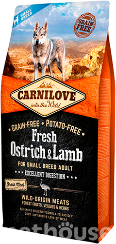 Carnilove Dog Fresh Adult Small Breed Ostrich & Lamb