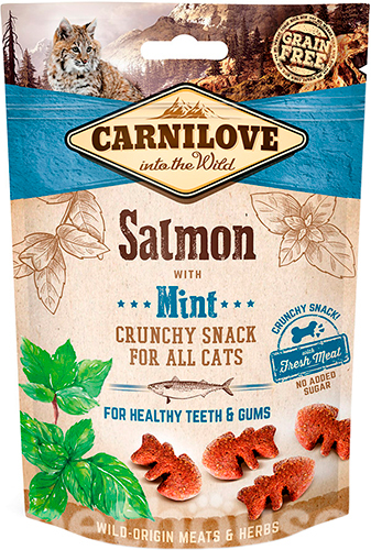 Carnilove Cat Crunchy Snack з лососем і м’ятою для котів