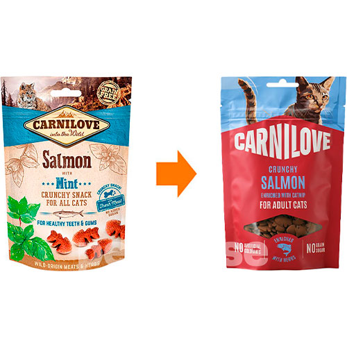 Carnilove Cat Crunchy Snack з лососем і м’ятою для котів Carnilove Cat Crunchy Snack з лососем і м’ятою для котів