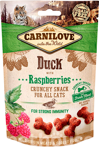 Carnilove Cat Crunchy Snack с уткой и малиной для кошек