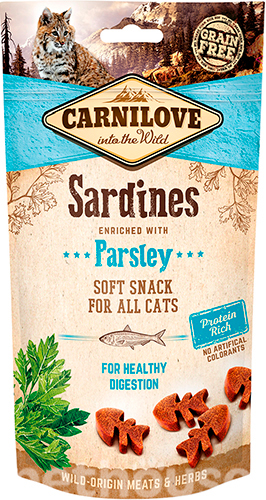 Carnilove Cat Soft Snack с сардиной и петрушкой для кошек