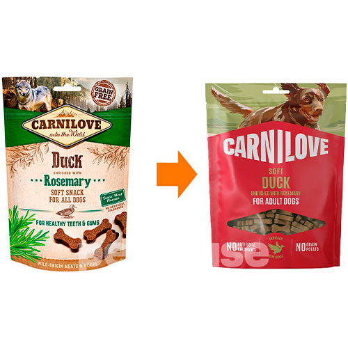 Carnilove Dog Soft Snack с уткой и розмарином для собак