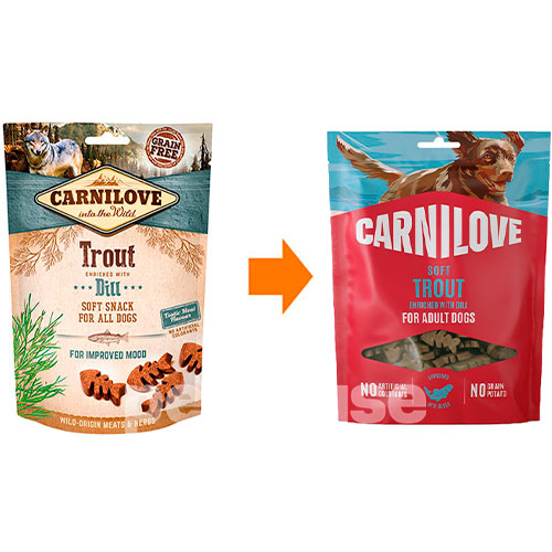 Carnilove Dog Soft Snack с форелью и укропом для собак Carnilove Dog Soft Snack с форелью и укропом для собак