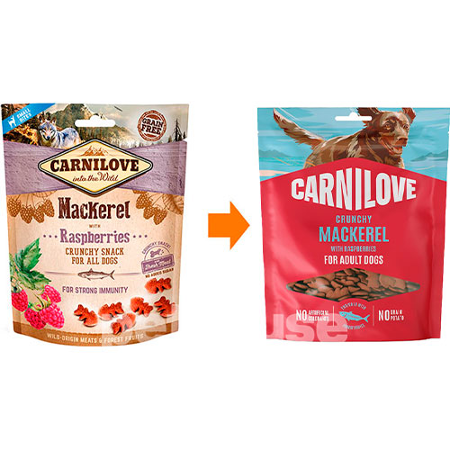 Carnilove Dog Crunchy Snack со скумбрией и малиной для собак