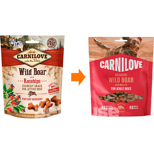 Carnilove Dog Crunchy Snack з диким кабаном та шипшиною для собак