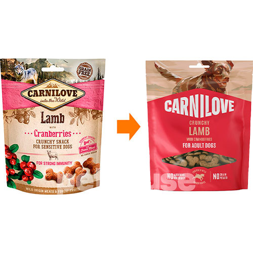 Carnilove Dog Crunchy Snack с ягненком и клюквой для собак