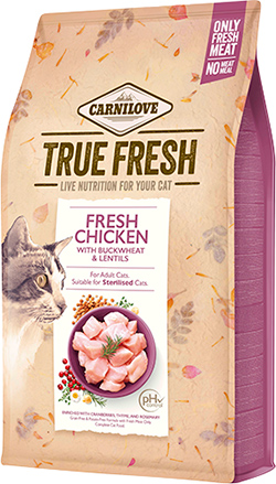 Carnilove Cat True Fresh Chicken with Buckwheat & Lentils сухий корм ...