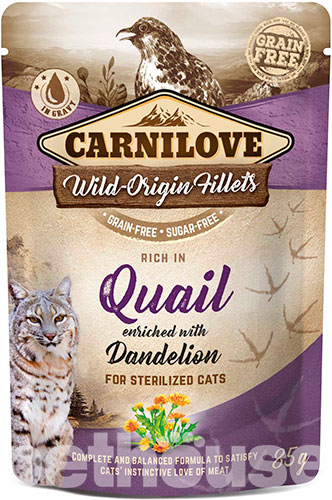 Carnilove Rich In Quail with Dandelion Cat Sterilized