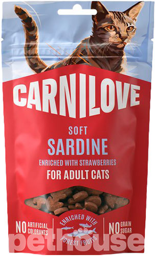 Carnilove Cat Soft Snack с сардиной и клубникой для кошек Carnilove Cat Soft Snack с сардиной и клубникой для кошек