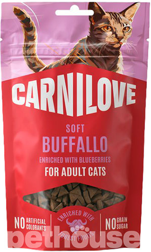 Carnilove Cat Soft Snack з буйволом і лохиною для котів Carnilove Cat Soft Snack з буйволом і лохиною для котів