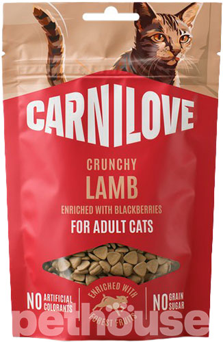 Carnilove Cat Crunchy Snack з ягням та ожиною для котів Carnilove Cat Crunchy Snack з ягням та ожиною для котів