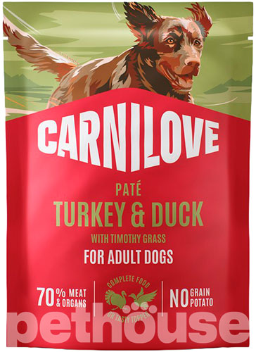 Carnilove Dog Adult Pate Turkey & Duck with Timothy Grass