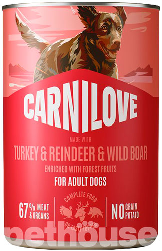 Carnilove Grain Free Dog Adult с индейкой, олениной и диким кабаном Carnilove Grain Free Dog Adult с индейкой, олениной и диким кабаном