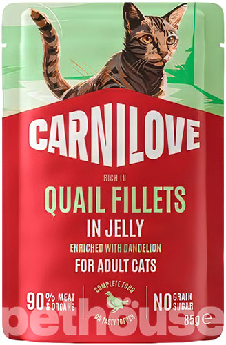 Carnilove Rich In Quail With Dandelion In Jelly  Cat Adult