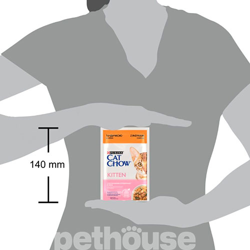 Cat Chow Ніжні шматочки з індичкою та цукіні в желе для кошенят, фото 5