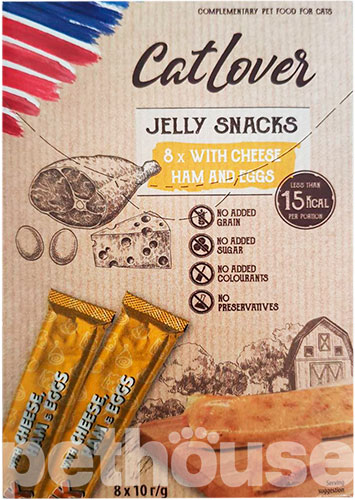 CatLover Jelly Snacks Лакомство в виде желе с сыром, ветчиной и яйцом для кошек