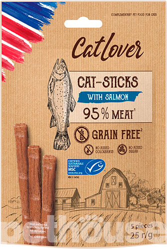 CatLover Sticks Палички з лососем для котів 
