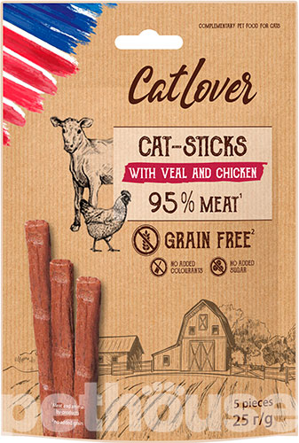 CatLover Sticks Палочки с телятиной и курицей для кошек