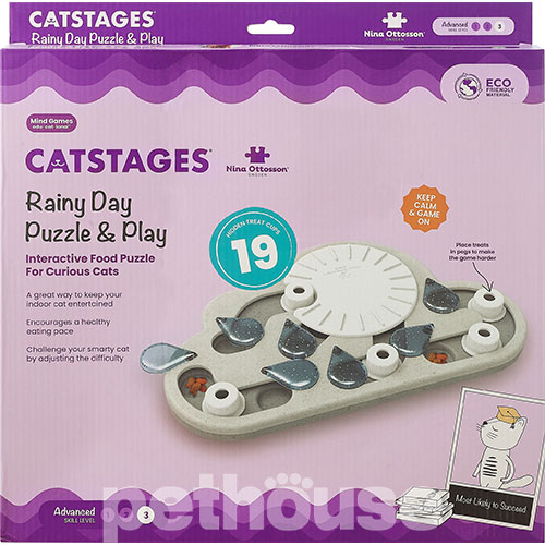 Catstages Rainy Day Puzzle & Play Головоломка "Краплі дощу" для котів