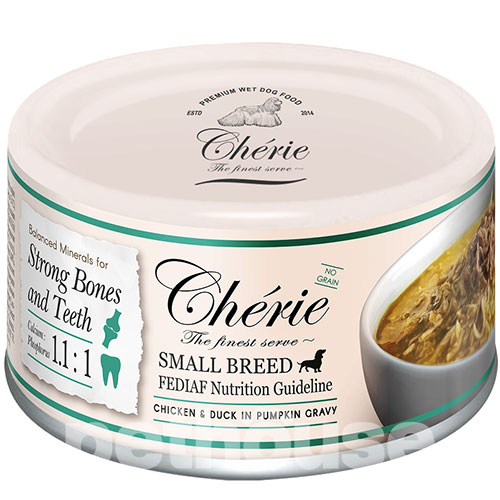 Cherie Dog Small Breed Chicken & Duck in Pumpkin Gravy Cherie Dog Small Breed Chicken & Duck in Pumpkin Gravy