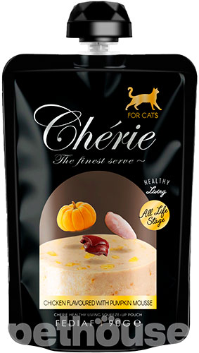 Cherie Squeeze-Up Pouch Chicken & Pumpkin Mousse Cat All Life Stage