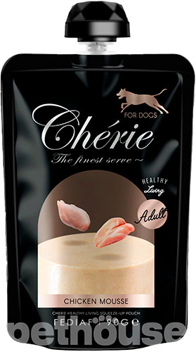 Cherie Squeeze-Up Pouch Chicken Mousse Adult Dog