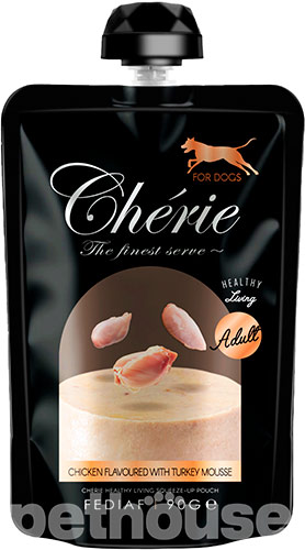 Cherie Squeeze-Up Pouch Chicken & Turkey Mousse Adult Dog