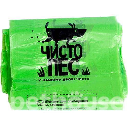 ЧистоПес Биоразлагаемые пакеты для собак, зеленые