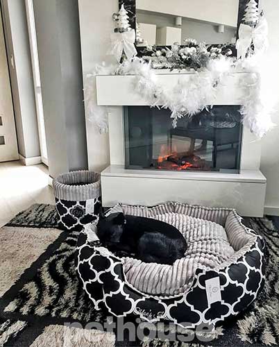 Chloe's Home Rome Black Лежак для собак і котів
