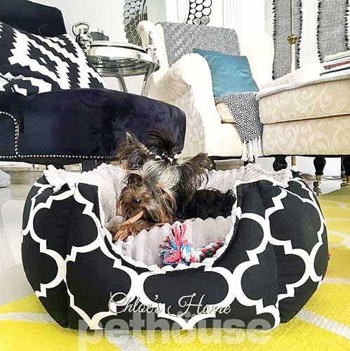 Chloe's Home Rome Black Лежак для собак і котів