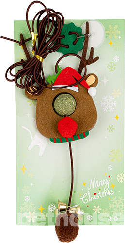Christmas Toys Игрушка "Рождественский олень" с кошачьей мятой и веревкой для кошек