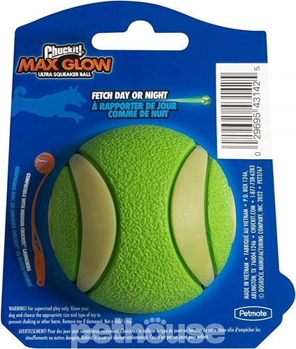 Chuckit! Max Glow Ultra Squeaker Ball Светящийся мяч для собак