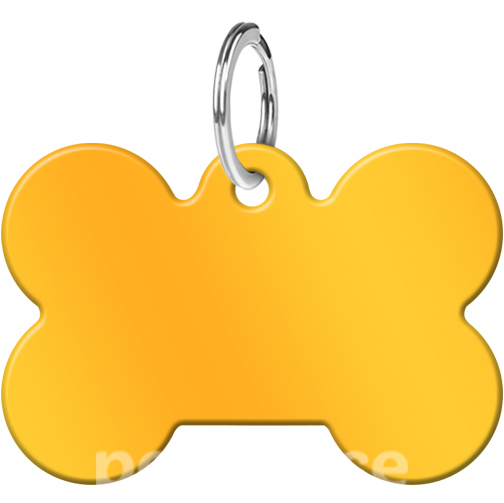 Collar WAUDOG Адресник Smart ID с QR-паспортом без рисунка, косточка золотая