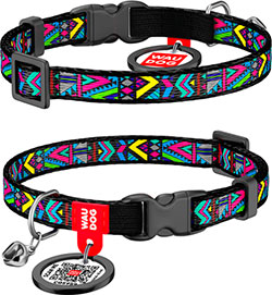 Collar WAUDOG Nylon Ошейник "Инди" с QR-паспортом для кошек