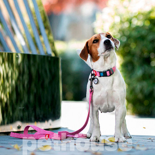 Collar WAUDOG Re-cotton Повідець із відновленої бавовни для собак, рожевий, фото 3