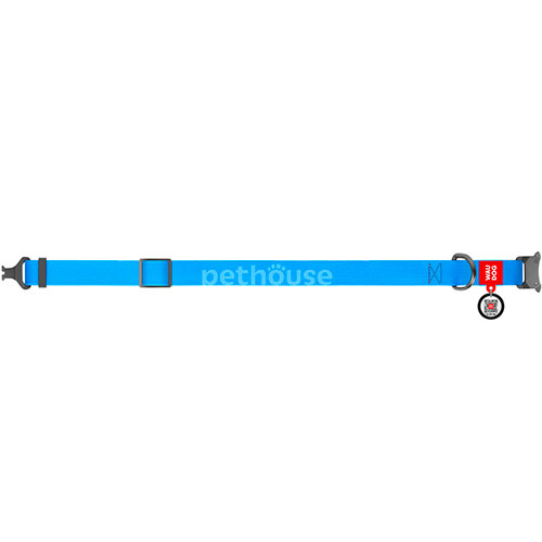 Collar WAUDOG Waterproof Нашийник вологостійкий з QR-паспортом, блакитний