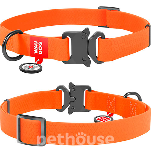 Collar WAUDOG Waterproof Нашийник вологостійкий з QR-паспортом, помаранчевий