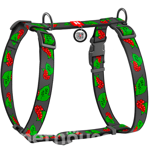 Collar WAUDOG Nylon Шлея з принтом "Калина" для собак, нейлон