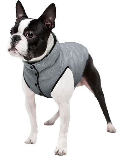 Collar WAUDOG Clothes Курточка світловідбивна для собак, сіра, фото 4