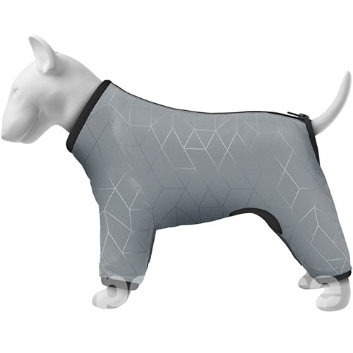 Collar WAUDOG Clothes Дощовик світловідбивний для собак, сірий