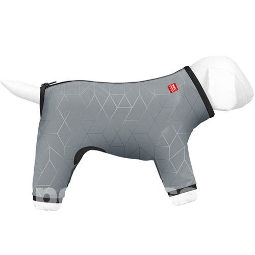 Collar WAUDOG Clothes Дощовик світловідбивний для собак, сірий, фото 2