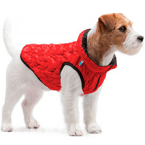 Collar AiryVest UNI Двостороння курточка для собак, червоно-чорна, фото 3