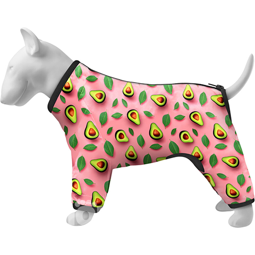 Collar WAUDOG Clothes Вітрівка "Авокадо на рожевому" для собак
