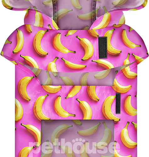 Collar WAUDOG Clothes Дощовик-накидка "Банани на рожевому" для собак