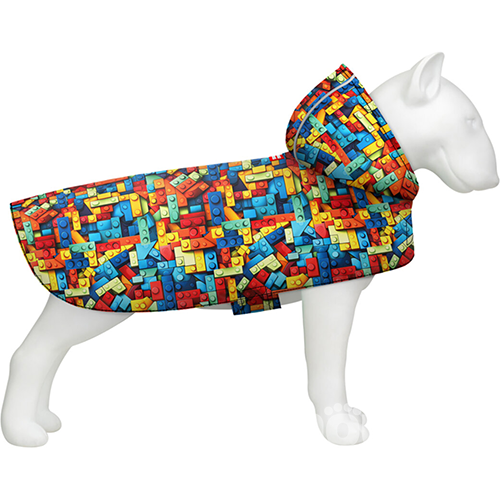 Collar WAUDOG Clothes Дощовик-накидка "Блоки" для собак