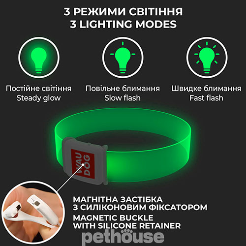 Collar WauDog LED Нашийник для собак з підсвічуванням Collar WauDog LED Нашийник для собак з підсвічуванням