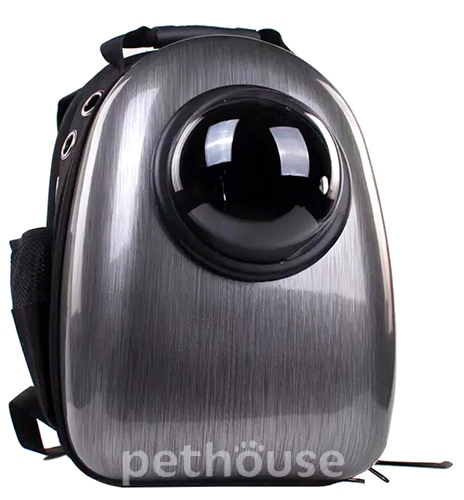 CosmoPet Рюкзак-переноска для собак и кошек, серый металлик